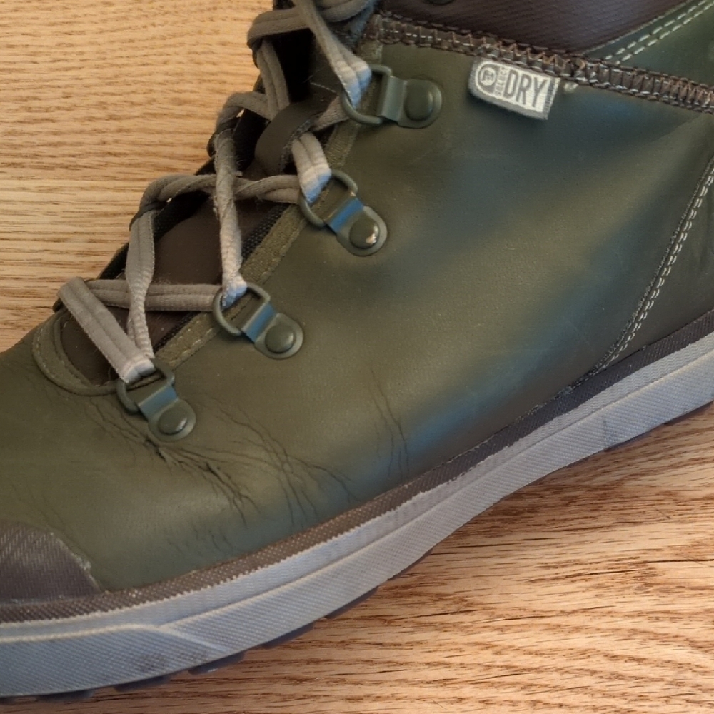 Merrell Dusty Olive Hiking Boots Mens 10.5 Leather Trail Shoes - Picture 8 of 10